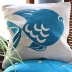 Natural And Blue Cushion C..